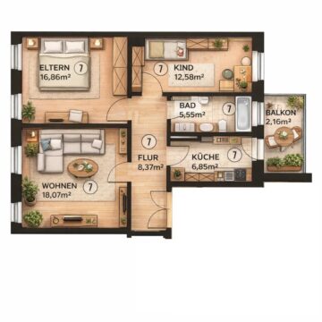 II 3-Raum ETW mit Balkon in guter Lage II, 04155 Leipzig, Etagenwohnung